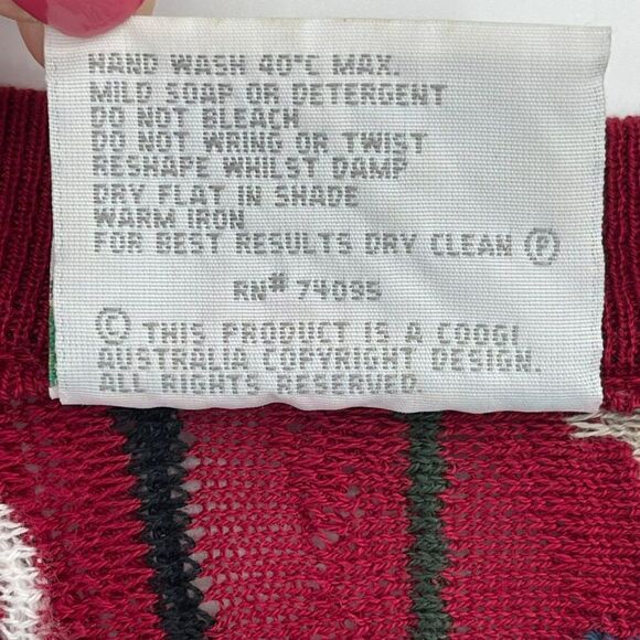 Coogi Australia 100% Mercerised Cotton Relaxed Fit Colorful Sweater Medium - Picture 10 of 10
